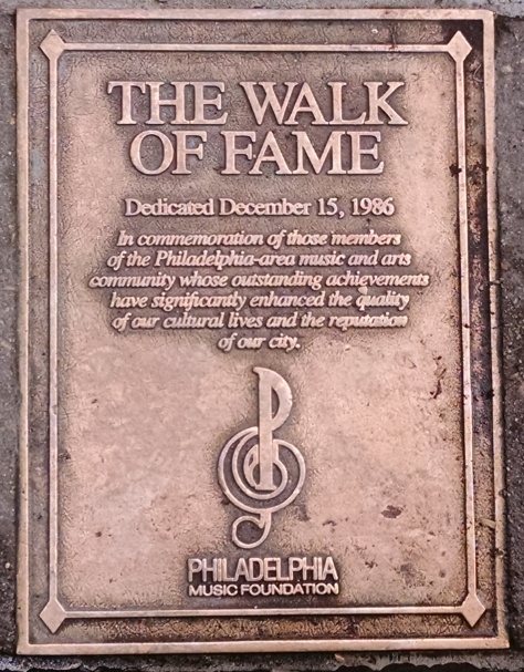 The Walk of Fame Plaque - 1986